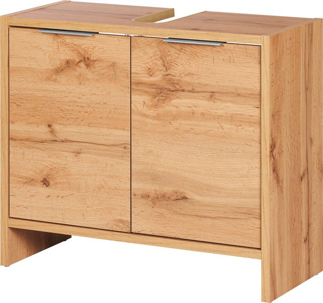 LIVARNO HOME Waschbeckenunterschrank Verona in Wotan-Eiche-Nachbildung, modern und matt - Bild 1