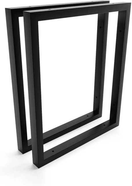 HEVVA Waschtischhalterung REUSS 2er Set Schwarz Matt aus Metall, Tiefe: 35 cm - Bild 1