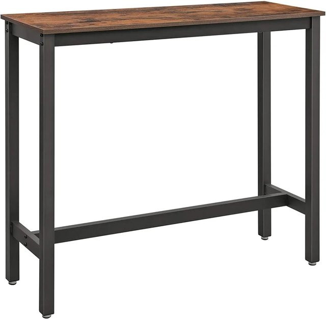 Vasagle Bartisch in Braun-Schwarz, B/T/H: 120 x 40 x 100 cm - Bild 1