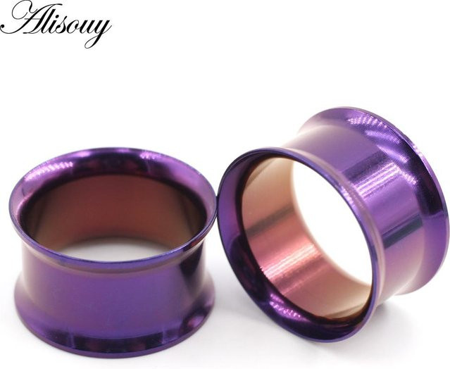 Alisouy Ohrringe, Edelstahl, violett, 12 mm, Damen - Bild 1