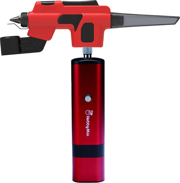 DSPIAE PT-AB Waschfreies Airbrush-Set mit 0,3 mm und 0,5 mm Sprühdüsen in Rot für Modellbau und Hobby-DIY - Bild 1