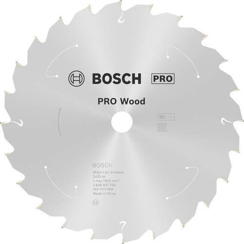 Bosch Hartmetall Kreissägeblatt Standard for Wood für Akkusägen, Durchmesser: 184 mm, Bohrung: 16 mm, 24 Zähne - Bild 1