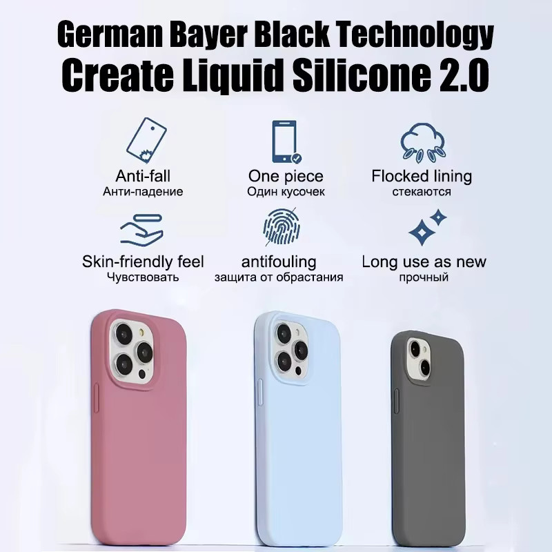 Stoßfeste Silikon Handyhülle für Apple iPhone 11 12 13 14 15 16 Pro Max und 16 Plus in Grau - Bild 3