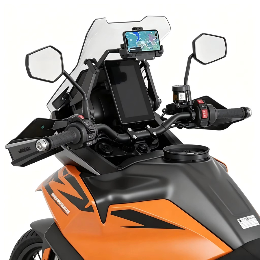 iPhone Navigationshalterung und GPS-Plattenhalter für 1390 SUPER ADVENTURE S/EVO 2026 in Schwarz - Bild 2