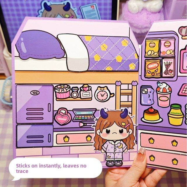 PET Quiet Book Aufkleber, Lernbuch mit 3D-Stickern, Cartoon DIY Stickerbuch - Bild 1