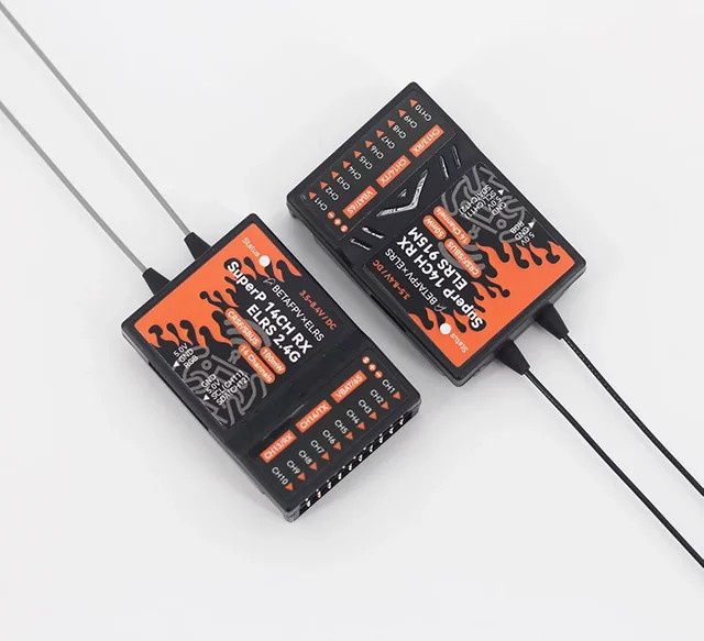 Betafpv Super 14ch PWM Diversity Empfänger ELRS 2,4 GHz/915 MHz mit Doppelantenne für RC FPV Flugzeuge, Boote und Drohnen, Schwarz - Bild 1