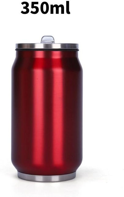 AdretBrook Reisebecher aus Edelstahl vakuumisoliert mit verdicktem Design, Weinrot, 350ml - Bild 1