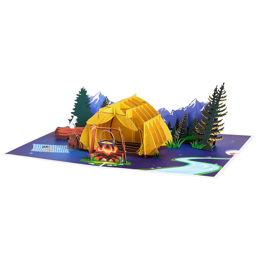 Opjoys 3D-Zelt-Grußkarte als Pop-up-Papierhandwerk in Mehrfarbig für Geburtstag, Hochzeit oder Jubiläum - Bild 3