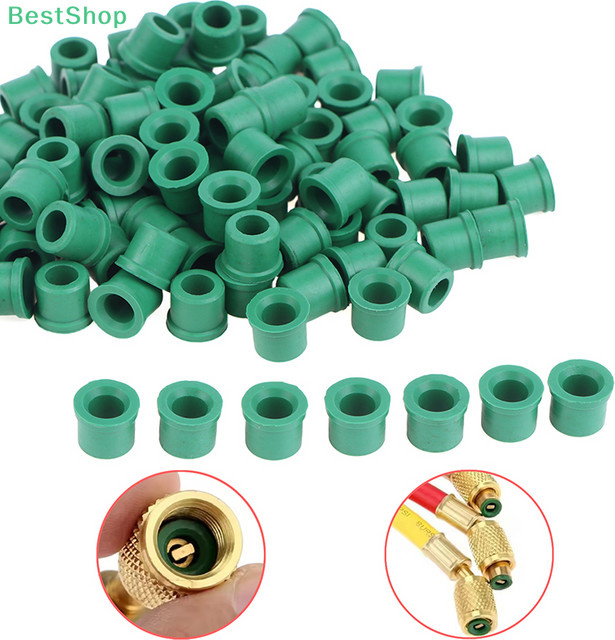 HELTC O-Ring-Reparatursatz für 1/4 Zoll Schnellkupplungen, grüne HVAC-Schlauchdichtungen und Ladedichtungen aus Kunststoff für R410A/R134A - Bild 1