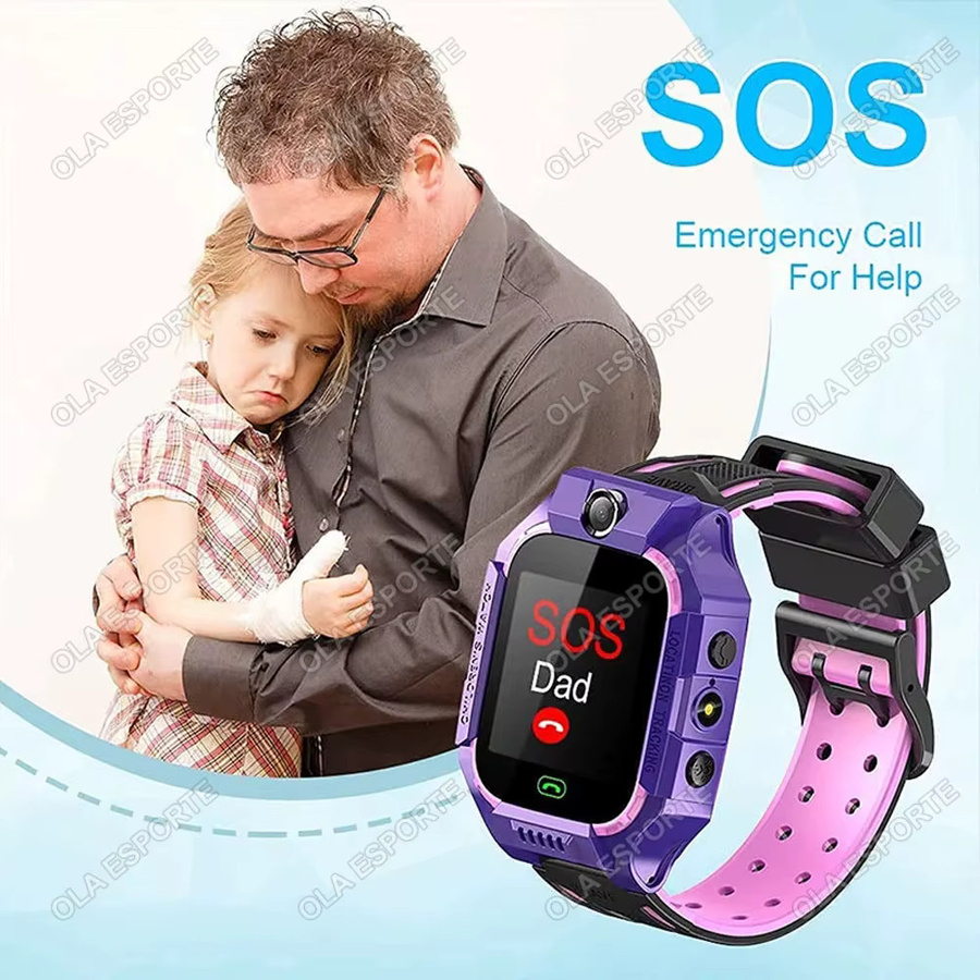 Ola Esporte Kinder-Smartwatch mit GPS-Ortung, SOS-Funktion und 2G-SIM-Anruffunktion, Kamera und IP67 wasserdicht, kompatibel mit iOS und Android - Bild 4
