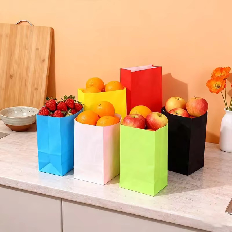 Bunte Kraftpapiertüten für Lebensmittel, Süßigkeiten und Gebäck, 24 Stück - Bild 2