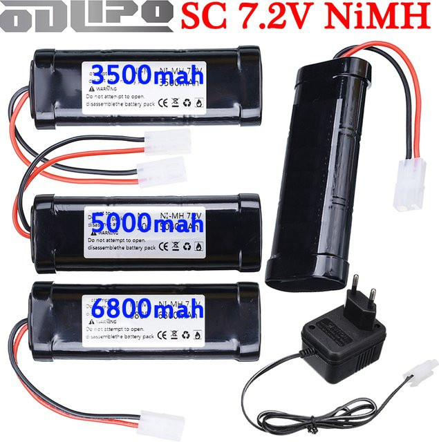 GAOLAG NiMH-Akku 7,2 V 6800 mAh mit Tamiya-Schnittstelle in Schwarz für RC-Modelle und Spielzeug - Bild 1