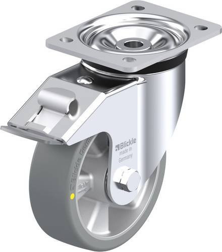 Blickle Lenkrolle LK-ALTH 150K-FI-AS mit Feststeller in Silber und Grau, Rad-Durchmesser: 150 mm, Tragfähigkeit: 600 kg - Bild 1
