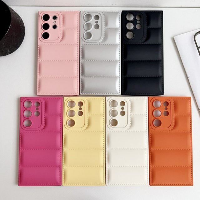 Stoßfeste Silikonhülle im Daunenjacken-Design für Samsung Galaxy S26 S25 A56 A36 A26 A06 Plus Ultra FE, bunte Puffer-Schutzhülle - Bild 1