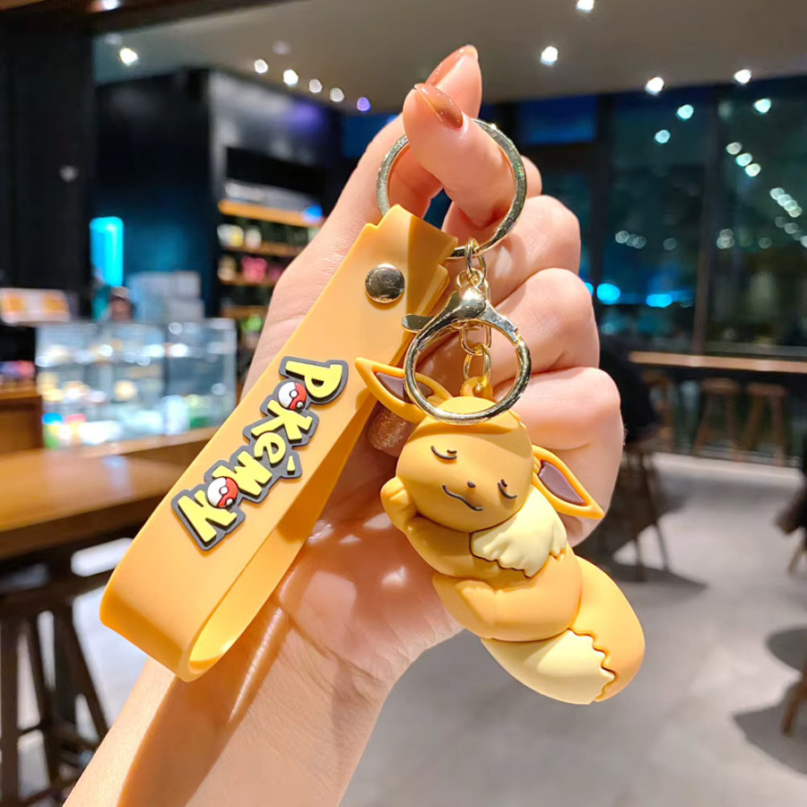 Pokémon Schlüsselanhänger-Set, Pikachu, Evee, Charmander, Unisex - Bild 2