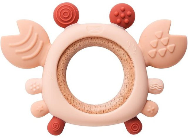 Binchi Outdoor Product Silikon Baby Beißring in Rosa, BPA-frei, für Babys ab 0 Monaten - Bild 1