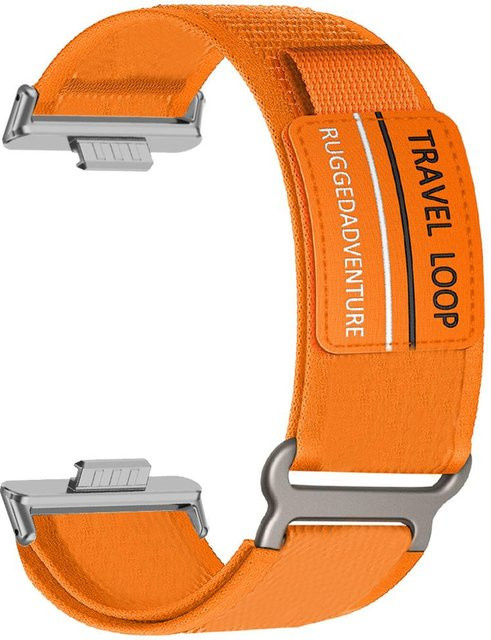 XIAOLU Uhrenarmband Nylon, Silber Orange, Unisex - Bild 1