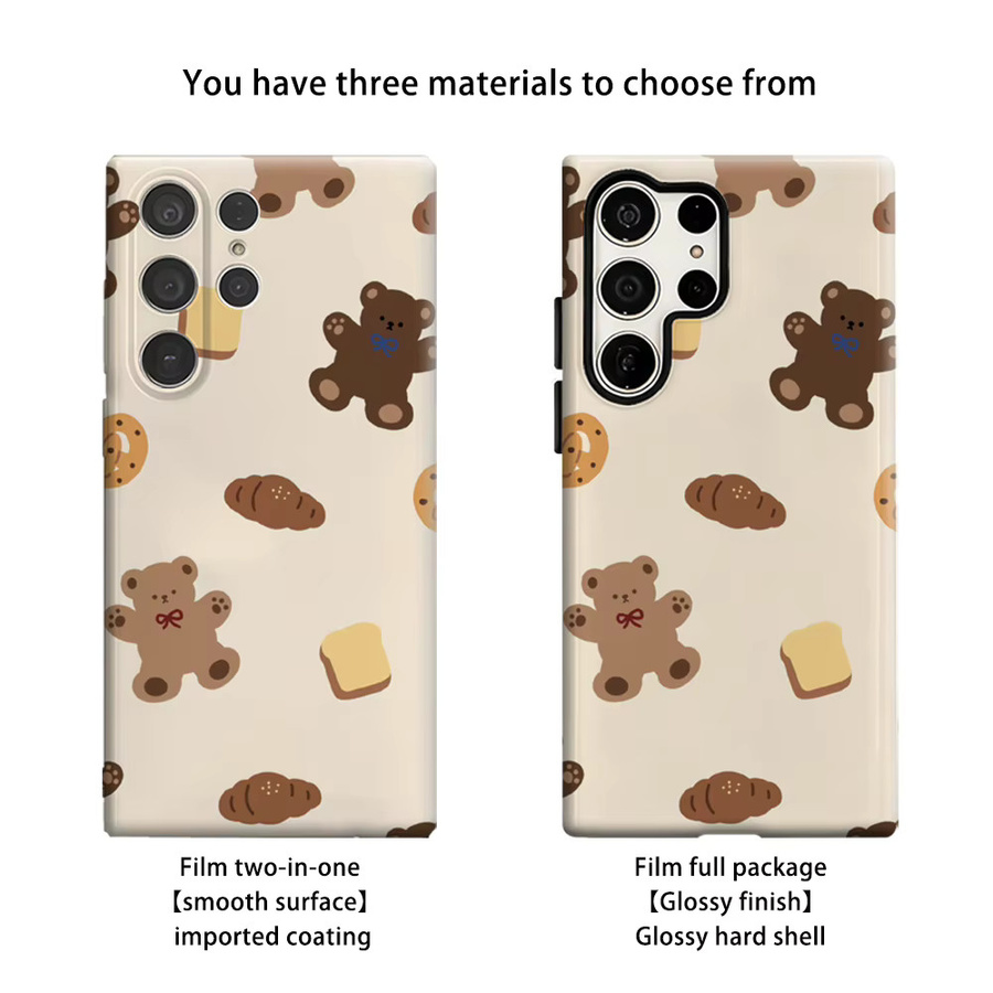 Stoßfeste Doppelschicht Handyhülle mit Teddy & Bäckerei Motiv für Samsung Galaxy S25 Ultra, S24 und S23 Ultra Plus in Multicolour - Bild 2