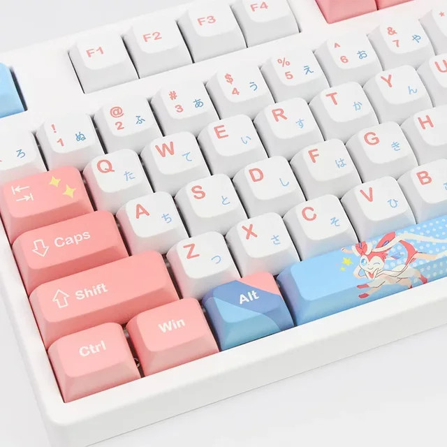MINISO Pokémon Sylveon Tastenkappen im XDA-Profil aus PBT für mechanische MX-Switches mit Anime-Design - Bild 1