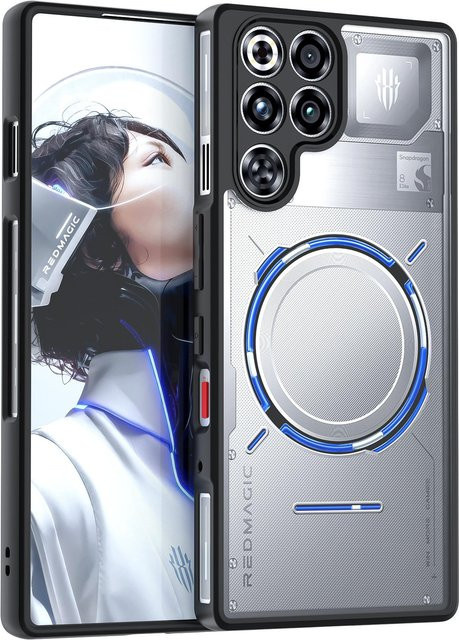 Nubia Red Magic 11 Pro / 11 Pro Plus Schutzhülle mit schwarzem TPU-Bumper und transparenter PC-Rückseite - Bild 1