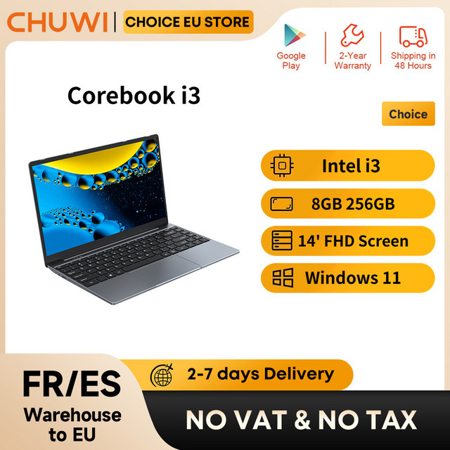 CHUWI CoreBook Laptop mit Intel i3 Prozessor, 8GB RAM, 256GB SSD und 14 Zoll Display, Windows 11 Notebook-PC - Bild 1