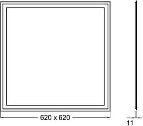 BRUMBERG LED-Panel M625 Einbauleuchte, Weiß, 4000K Neutralweiß, Breite: 62 cm, Breite: 62 cm - Bild 1