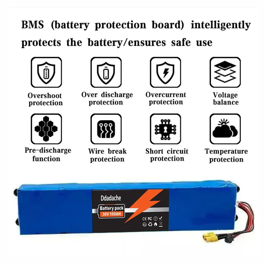 Xiaomi Ersatzakku für Elektroroller 36V 100000mAh mit 250-1500W Leistung, 18650 Lithium-Ionen-Akku mit BMS in Blau - Bild 4