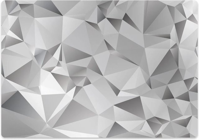 Tulup Bodenschutzmatte für Bürostühle mit 3D-Würfel-Design in Grau und Weiß, B/T: 140 x 100 cm - Bild 1