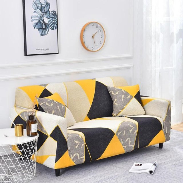 Yiran bag Stretch Sofabezug mit floralem Muster, elastisch und rutschfest, Multicolour, Breite: 90-140 cm - Bild 1