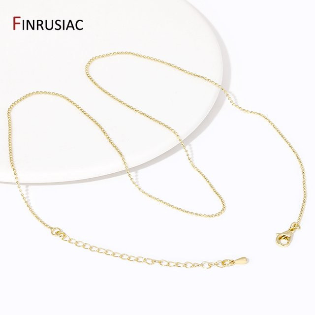 FINRUSIAC Perlenkette, 1,2 mm, 18 Karat vergoldetes Messing - Bild 1