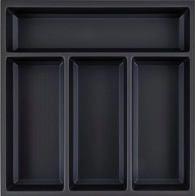 Agoform Besteckeinsatz Sky 400/45 Schubladeneinsatz aus Kunststoff in Schwarz, B: 37,0 cm, T: 37,3 cm, H: 5,3 cm - Bild 1
