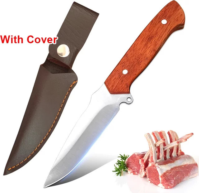 InLeung Ausbeinmesser aus Edelstahl mit Holzgriff zum Fleisch, Fisch und Gemüse Schneiden - Bild 1