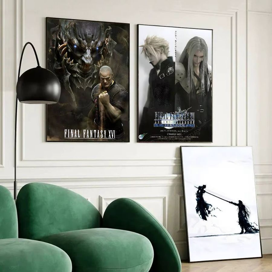 Final Fantasy Anime Videospiele Wandposter Selbstklebender Wasserdichter Papier Aufkleber für dein Zimmer oder deine Bar - Bild 4