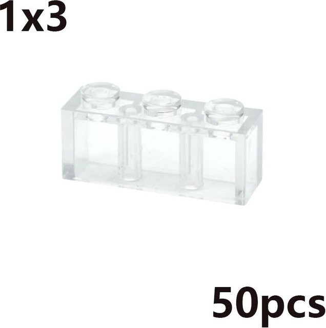 Bai Fen Bai MOC Transparent Dicke Bausteine, pädagogisches Kreatives Spielzeug, ab 3 Jahre - Bild 1