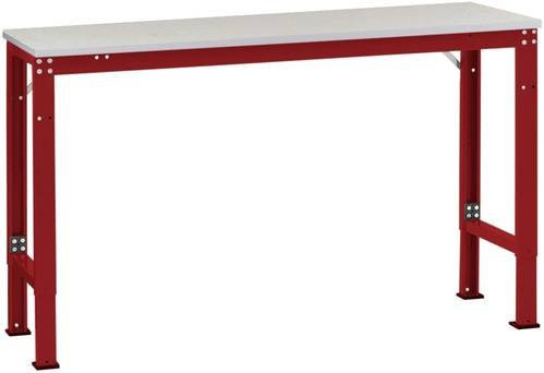 Manuflex AU7084.3003 Arbeits-Grundtisch UNIVERSAL Spezial mit Blechbelagplatte, Rubin-Rot, B/T/H: 175 x 80 x 72,2-102,2 cm - Bild 1