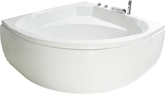Basera Eck-Badewanne Korfu in Weiß, B/T: 155 x 155 cm - Bild 1