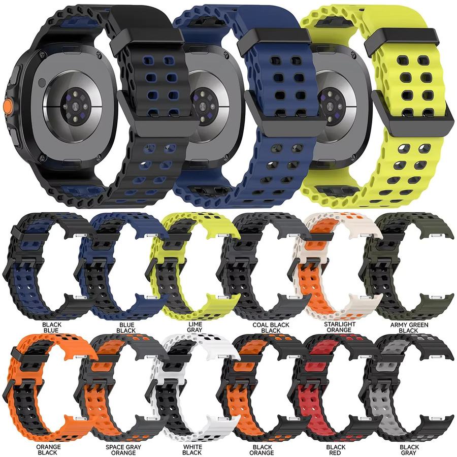 CAOWTAN Uhrenarmband Silikon, Marine, Samsung Galaxy Watch 8, Unisex - Bild 4
