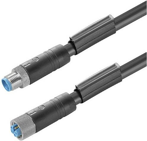 Weidmüller Sensor-Aktor-Anschlussleitung M12 Stecker, Farbe: Schwarz, Länge: 5,00 m, Polzahl: 4+PE - Bild 1