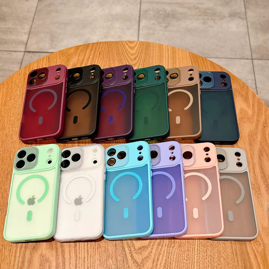 Stoßfeste MagSafe Magnetische iPhone Schutzhülle mit Objektivschutz, Matt Transparent für iPhone 17 Air, 16 Pro Max, 15, 14 Plus und 13 - Bild 2