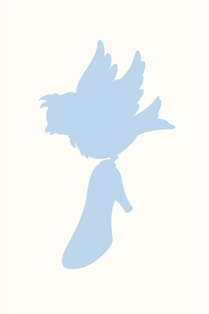 Komar Wandbild Cinderella Bird aus Qualitätsvlies, Breite: 50 cm, Höhe: 70 cm - Bild 1