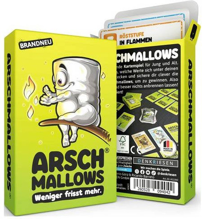 D&R Denkriesen Arschmallows Weniger frisst mehr Kartenspiel für 6 Spieler
