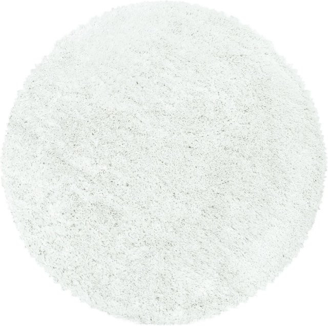 Ayyildiz Hochflorteppich Fluffy 3500 Shaggy Weiß Durchmesser: 80 cm - Bild 1