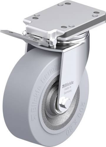 Blickle Stahlblech-Lenkrolle 202K-IS-SG in Anthrazit mit 200 mm Rad-Durchmesser und 800 kg Tragfähigkeit - Bild 1