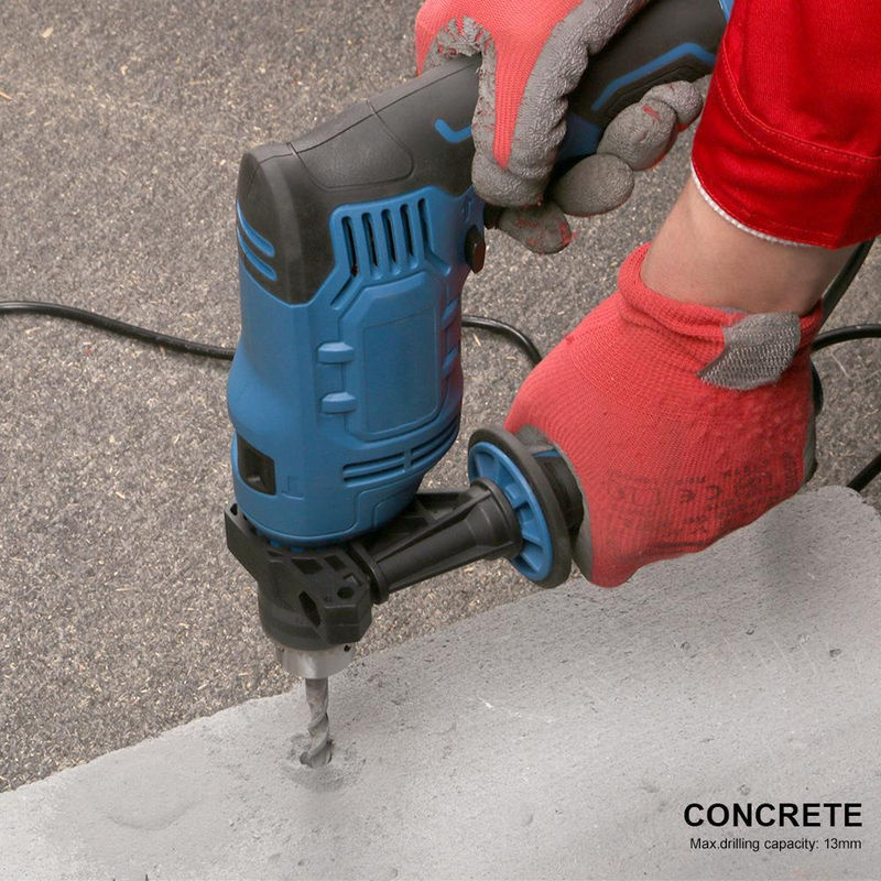 Kkmoon Bohrhammer Blau mit 650 W, 5,5 A und 3000 U/min, 2-in-1-Griff 360 Grad drehbar, 1/2 Zoll Bohrfuttergröße 0–13 mm - Bild 6