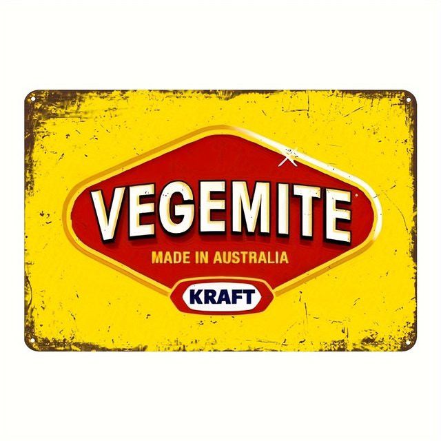 Vegemite Vintage Blechschild als Wandkunst im Querformat - Bild 1