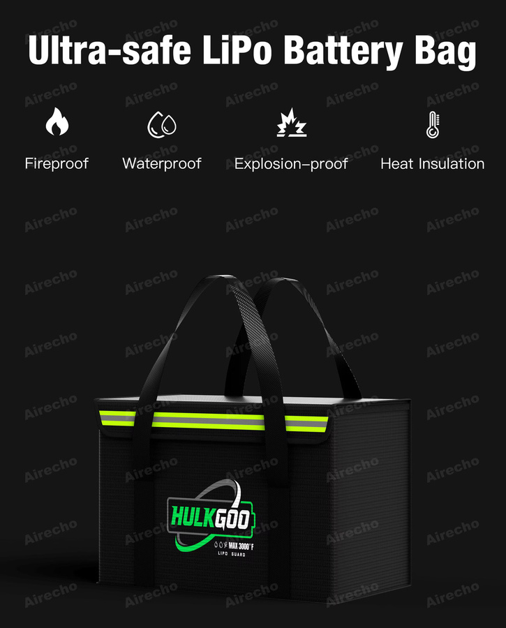 Feuerfeste Schutzhülle für 12V 100Ah Lithium-Batterien, wasserdichte und explosionsgeschützte Aufbewahrungsbox in Schwarz, B/T/H: 35,56 x 24,13 x 19,81 cm - Bild 2