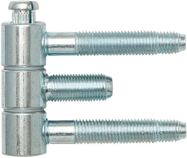 SFS Stahlzargenband Türband 3-teilig Einbohrband aus verzinktem Stahl in Silber, Maße: 16 x 46,7 mm - Bild 1
