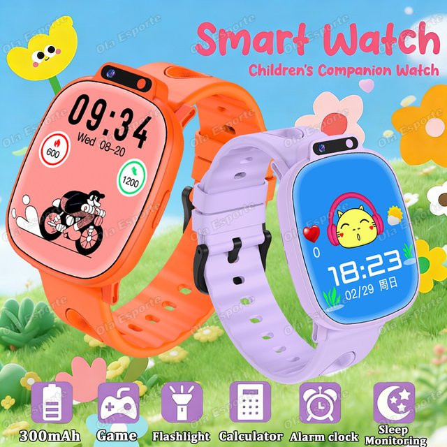 Ola Esporte Smartwatch für Kinder in Lila mit Kamera, Spiele, Schlafmonitor und Taschenlampe - Bild 1