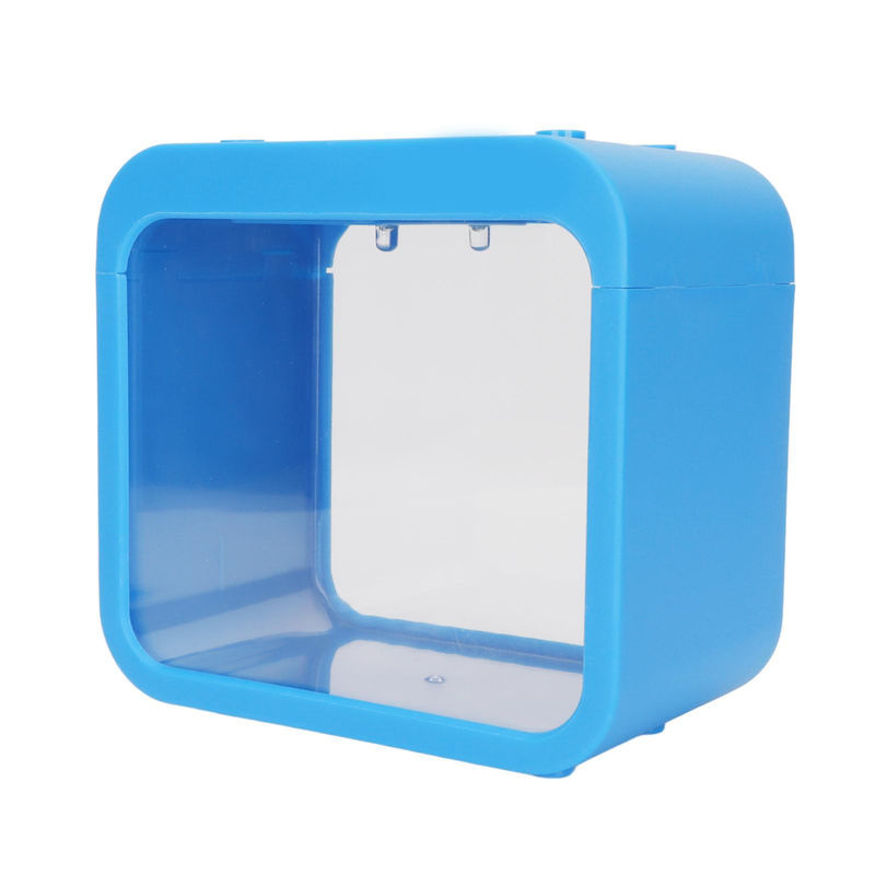 TOMTOP JMS Mini-Aquarium mit LED-Licht und Aquaponic-System, transparent und blau, Kunststoff, B/T/H: 12,5 x 8 x 6 cm - Bild 4