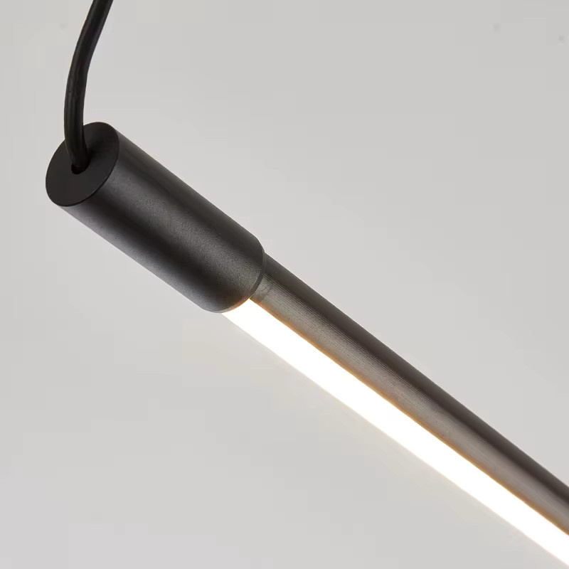 Minimalistische LED-Pendelleuchte IISINUO aus Aluminium in Schwarz für Esszimmer, Schlafzimmer und Arbeitszimmer - Bild 6
